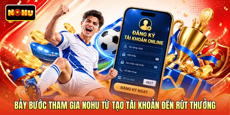 Bảy bước tham gia NOHU từ tạo tài khoản đến rút thưởng