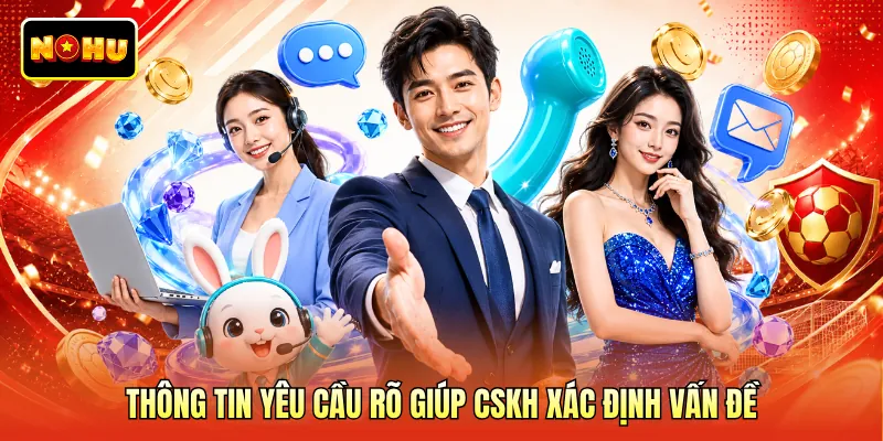 Thông tin yêu cầu rõ giúp CSKH xác định vấn đề